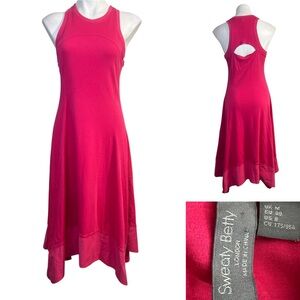 Sweaty Betty dress Sz 8 Drift Racer Midi‎ Tayberry Pink Activewear casual